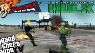 GTA IV Ghost Rider Mod + Hulk Mod - Ghost Rider vs Hulk! YOU GUILTY