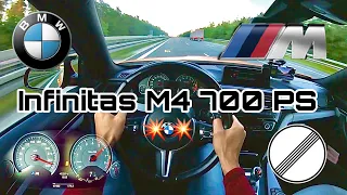 POV-Style: 320 km/h + | Infinitas BMW M4 mit 700 PS | inkl. 100-200 km/h GPS 🌪😎