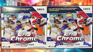 2023 Topps Chrome LOGOFRACTOR (2) Box Baseball Cards Rip!!!