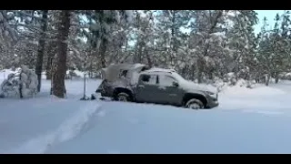 Camping in a Blizzard in Big Bear!