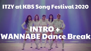 [MIRRORED] ITZY - Intro + WANNABE Dance Break at KBS Song Festival 2020