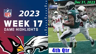 Arizona Cardinals vs Philadelphia Eagles FINAL Week 17 FULL GAME 12/31/23 | NFL Highlights Today