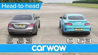 Mercedes-AMG E63 S vs C63 S drag race & rolling race - is there really much difference? | Head2Head