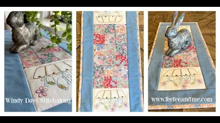 TILDA Windy Days Fabric Stitch-a-long - Project No 1 - Flower Basket Table Runner