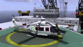 Animated Airbus Helicopter H175 animated Passenger Safety Briefing Video
