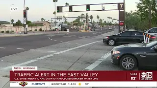 US 60 closed in Tempe for water main break