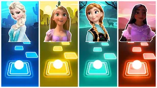 Elsa -- Tangled -- Anna -- Isabela | Tiles hop EDM rush | Chellam Op