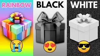 Choose Your Gift...! Rainbow, Black or White 🌈🖤🤍 You Are Lucky?