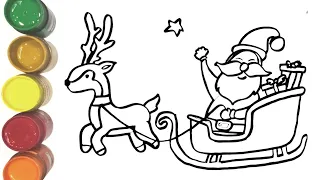 Menggambar dan Mewarnai Santa Klaus dengan Mudah untuk Anak-anak