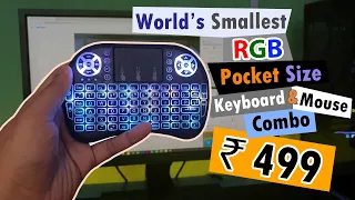 Mini Wireless Keyboard with Touchpad Unboxing & Review 2021 | Best Keyboard with Mouse Under Rs. 500