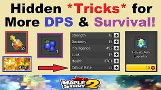 Hidden *Tricks* to Increase Your ~DPS & Survival~ in Maplestory 2! (First *2* are Very Important!)