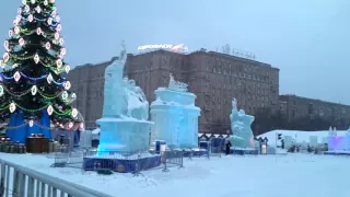 Ледяная Москва на Поклонной горе