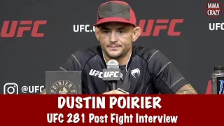 Full Dustin Poirier UFC 281 Post Fight Interview, Reacts to Michael Chandler sub win