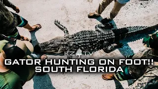 Gator Hunting On Foot!! K Zone TV: South Florida Gator Hunting (Year 2)