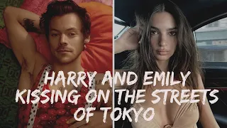 Harry Styles and Emily Ratajkowski spark dating rumors after being spotted kissing in Tokyo.