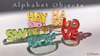 ＊レジン＊DAISOのアルファベットモールドでオブジェを作る♡【Japanese resin art】