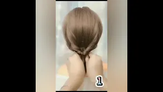 hairstyleno.19            30 sec hairstyle trick for short hair #shorts #hairstyle