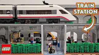 LEGO Underground Train Station with a Starbucks!