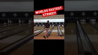 Epic!! Worlds fastest bowling strike!!