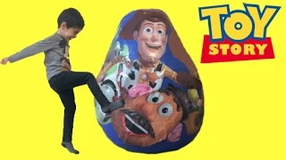 Toy Story GIANT Surprise Egg Opening - Buzz Lightyear, Woody, Jessie and Mr. Potato Head Toys