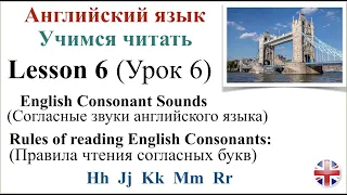 Английский язык. Урок 6. Учимся читать. Правила чтения согласных букв. Транскрипция.