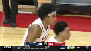 Fil Am Ron Harper Jr lead Rutgers 28 pts 9 reb 1 ast vs Illinois dec 20 2020