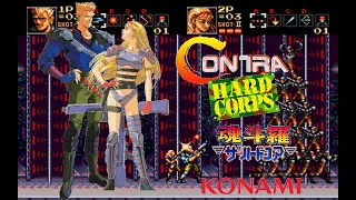 Contra: Hard corps-2Players Cooperated No Death ALL