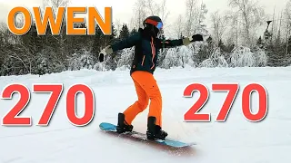 Популярный у ЯПОНЦЕВ флэт фристайл элемент на сноуборде! OWEN 270/270 Открытие сезона! ЯПОНАФЛЭТ #1