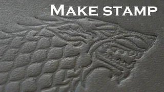 How to make stamp on leather? - DIY stamp on leather - Leather #4