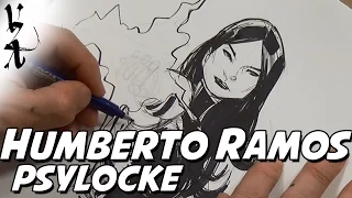 Humberto Ramos drawing Psylocke