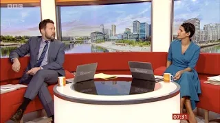 BBC Breakfast: Naga Munchetty forced to correct co-host Jon Kay after location blunder