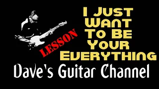LESSON  - I Just Want To Be Your Everything by Andy Gibb