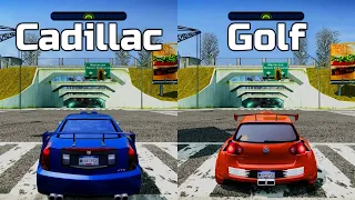 NFS Most Wanted: Cadillac CTS vs Volkswagen Golf GTI - Drag Race