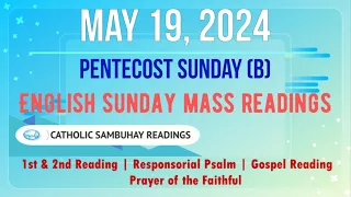 19 May 2024 English Sunday Mass Readings | Pentecost Sunday (B)