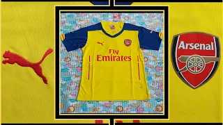 #103 #DETAIL JERSEY ARSENAL AWAY 14/15 (GRADE ORI) / FANS VERSION 🟡