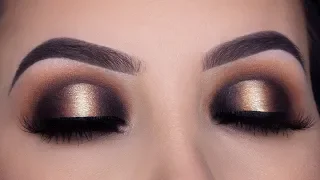 Black and Gold Smokey Halo Eye Makeup Tutorial