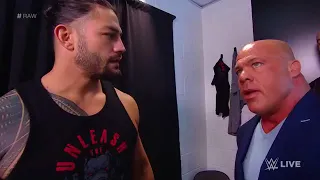 kurt angle say Roman reigns leave building