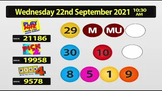 NLCB Online Draw Wednesday 22nd September 2021