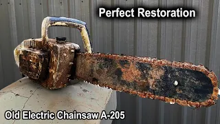Restoration / Old Electric Chainsaw A-205 HIROSHIMA Japan / Chainsaw Rescue