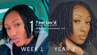 1 Year Loc Journey with Pictures & Videos + time stamps included | Coil Method | Tiana Alexandra