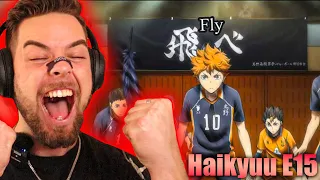 WE HERE TO WIN!!! | COLLEGE VOLLEYBALL PLAYER REACTS TO HAIKYUU S1 E15