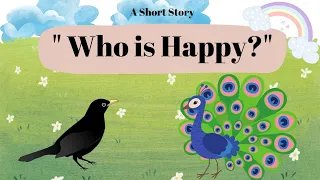 Who is Happy? | The Crow and The Peacock story| #shortstory #moralstory #viral #peacock #crow