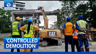 Lagos Govt Commences ‘Controlled Demolition’ On Site Of Ikoyi Building Collapse