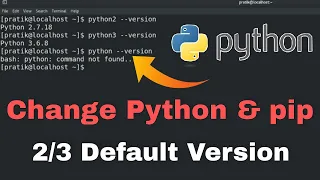 How To Change Default Python Version To Python3 OR Python2? | Set Default Python Version To Python2