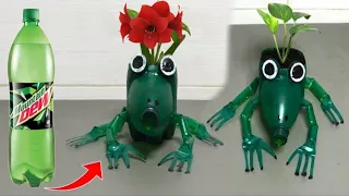 DIY CUTE FROG PLANTER FROM PLASTIC BOTTLE FOR YOUR GARDEN | DIY PLANT POT