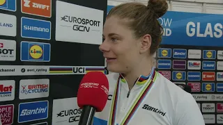 Lotte Kopecky - Interview at the finish - Women's Glasgow UCI World Championships 2023