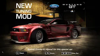 nfs most wanted  - Ford Mustang GT (S-197) Extra Customization Mod & Gameplay