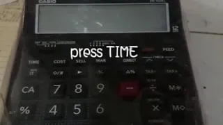 how to change date and time in CASIO HR-100RC calculator