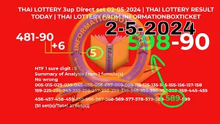 THAI LOTTERY 3up Direct set 2-5-2024 | THAI LOTTO  RESULT TODAY | THAI lotto BY INFORMATIONBOXTICKET