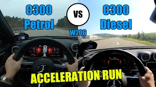 C300 vs. C300d (W206) | 100-200km/h & 0-100km/h | ACCELERATION | CarPerformance Media